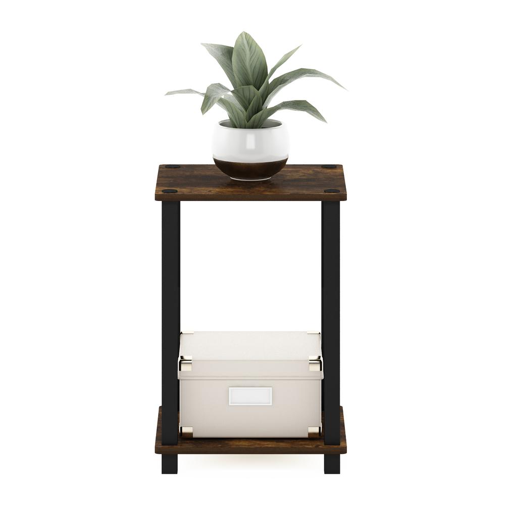Furinno Simplistic End Table, Small, Amber Pine/Black. Picture 5