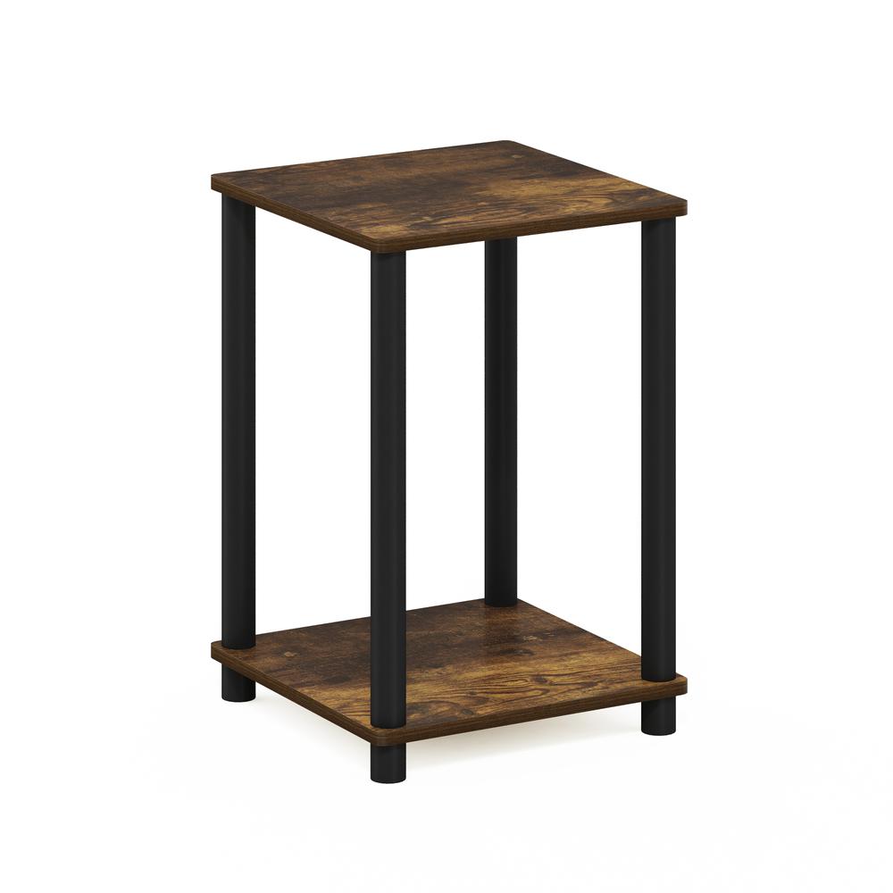 Furinno Turn-N-Tube Haydn End Table, Amber Pine/Black. Picture 1