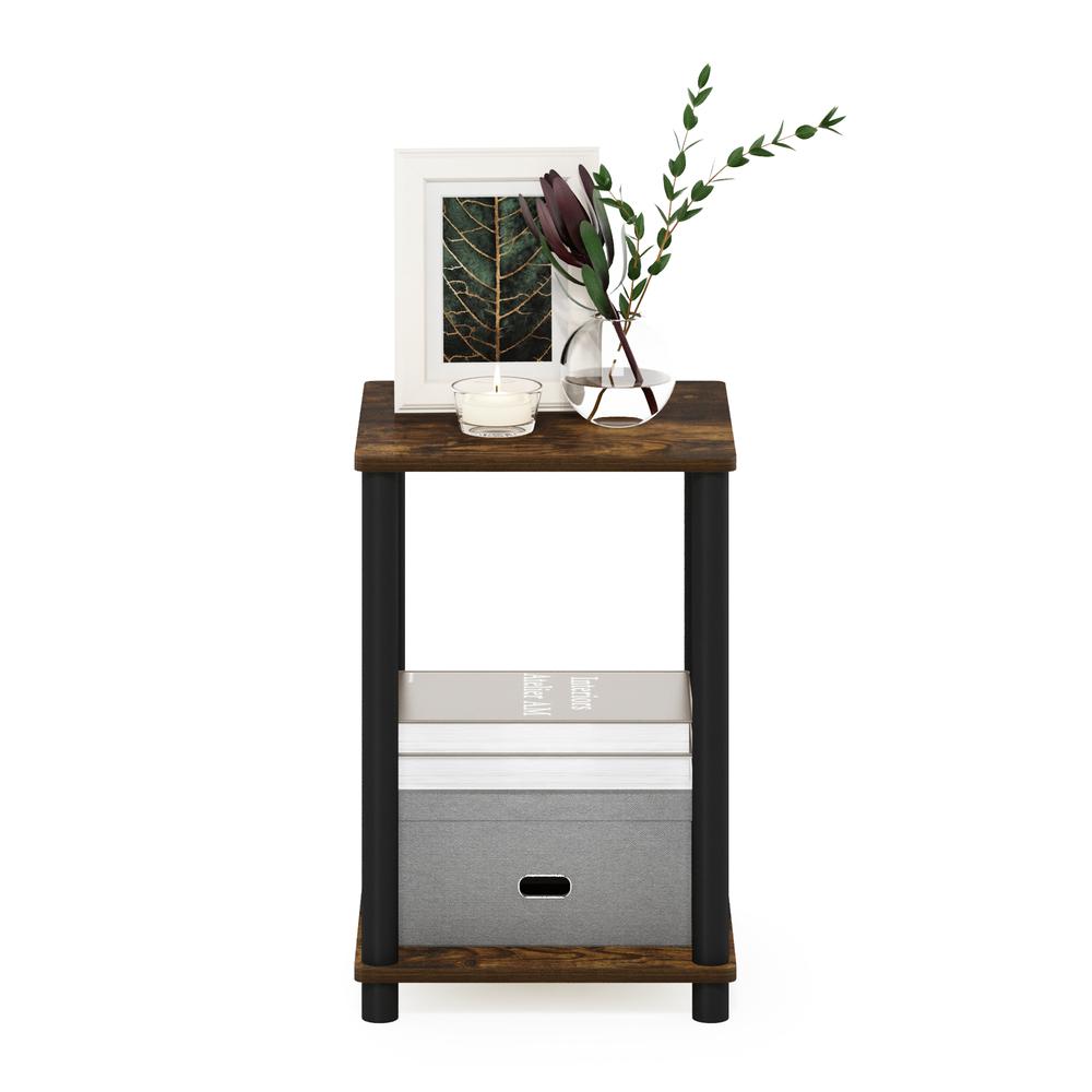 Furinno Turn-N-Tube Haydn End Table, Amber Pine/Black. Picture 5