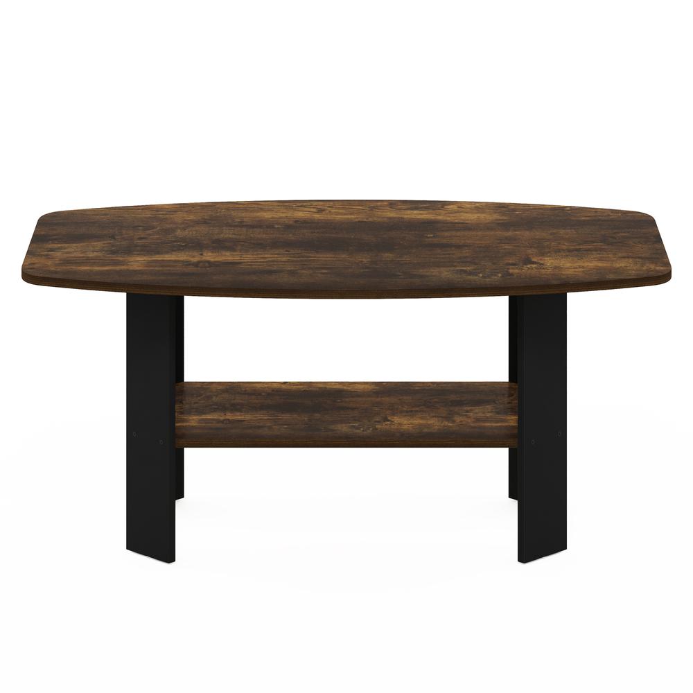 Simple Design Coffee Table, Amber Pine/Black. Picture 3