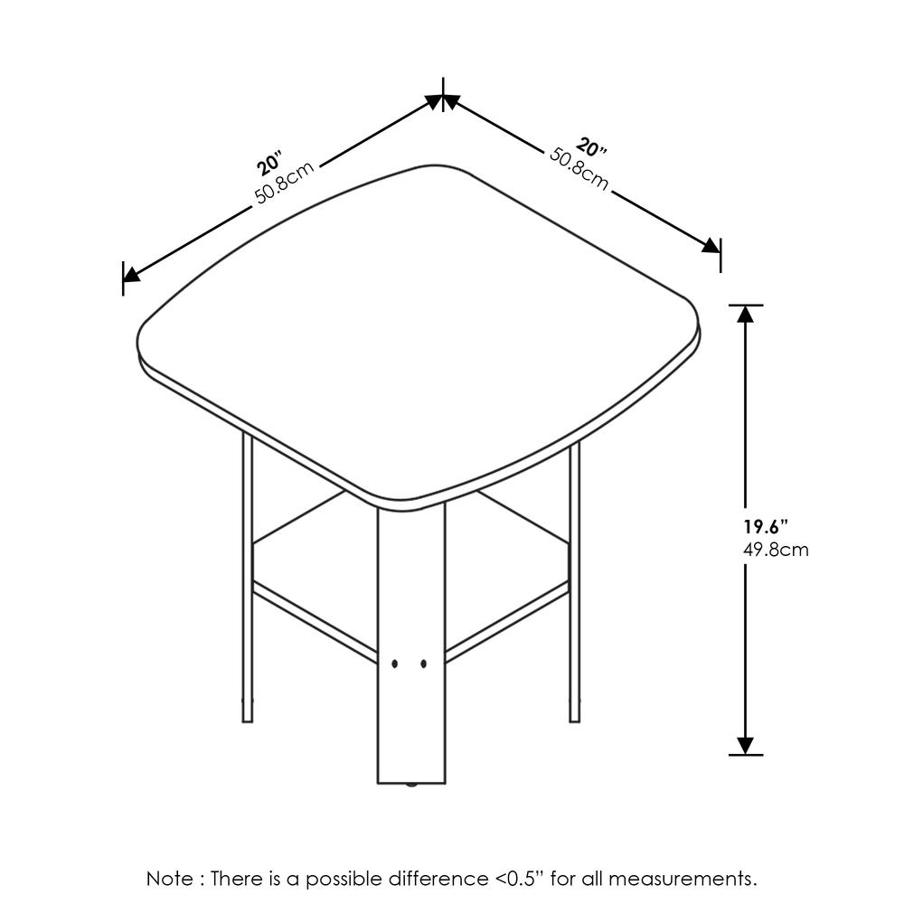 Furinno Simple Design End/SideTable, Amber Pine/Black. Picture 2