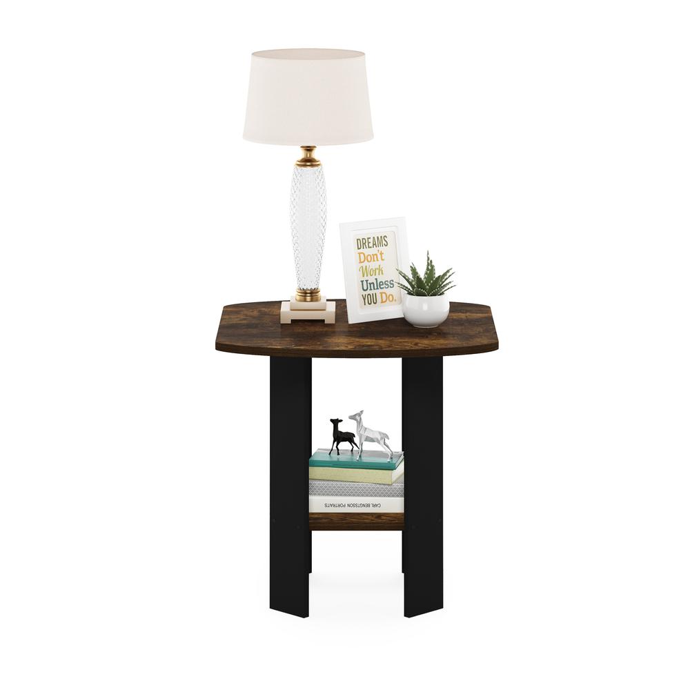 Furinno Simple Design End/SideTable, Amber Pine/Black. Picture 5
