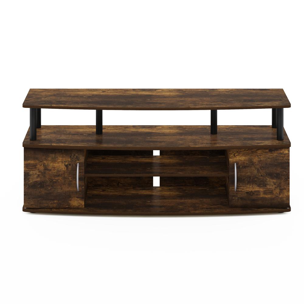 Furinno JAYA Large Entertainment Center Hold up to 55-IN TV, Amber Pine/Black. Picture 3
