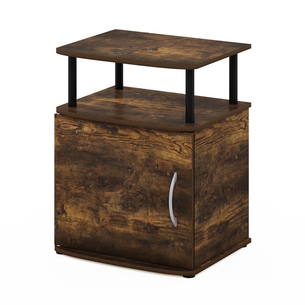 Furinno JAYA Utility Design End Table, Amber Pine/Black. Picture 1