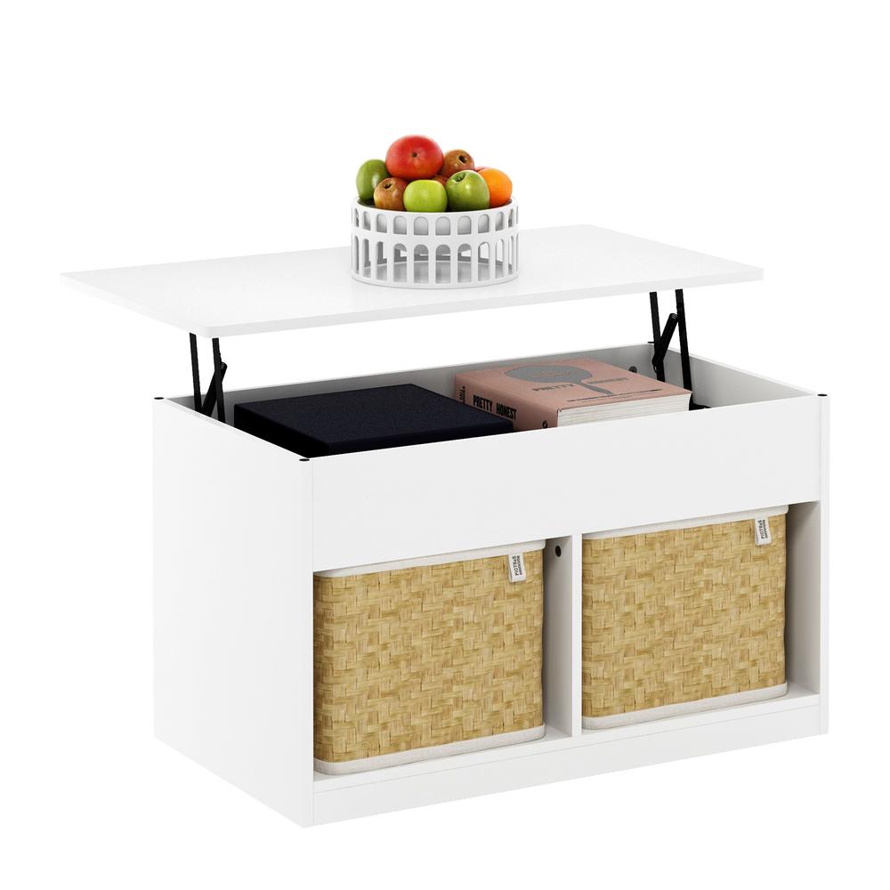 Jensen Lift Top Coffee Table, Solid White. Picture 5