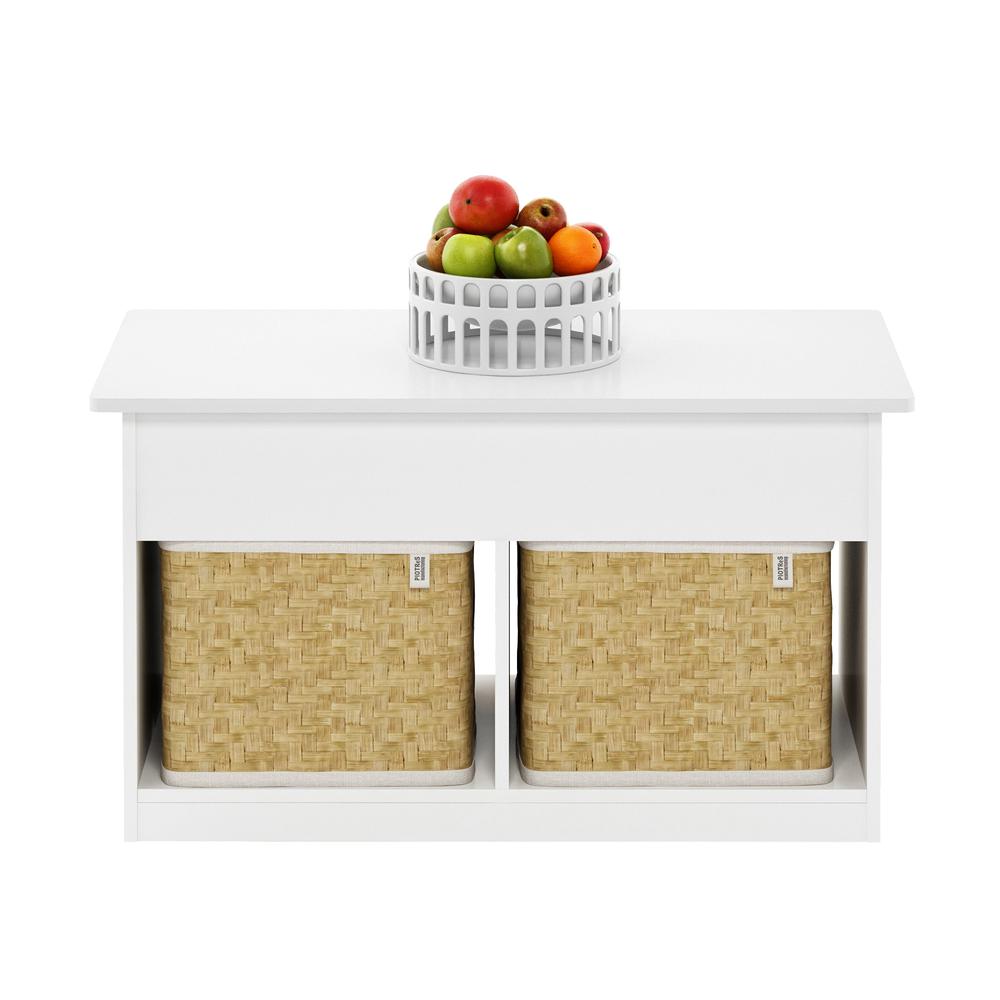 Jensen Lift Top Coffee Table, Solid White. Picture 6