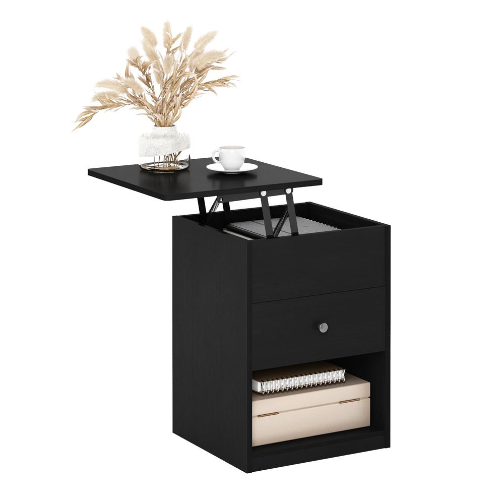 Furinno Jensen Lift Top Nightstand, Americano. Picture 7