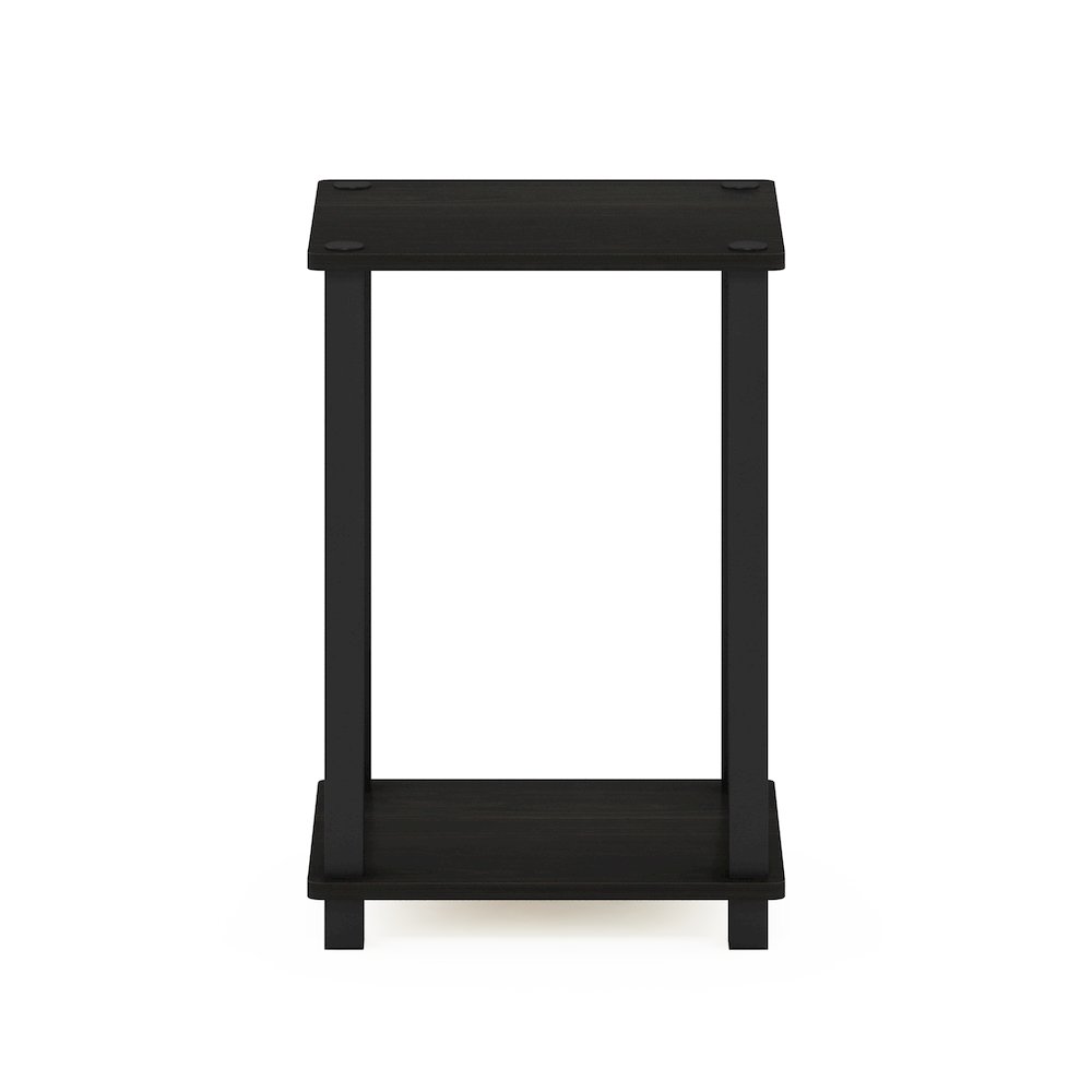 Furinno Simplistic End Table, Small, Espresso/Black. Picture 3