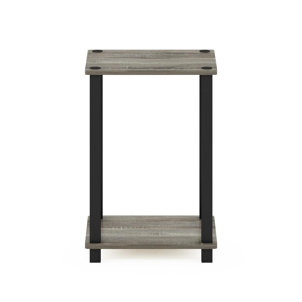 Furinno Simplistic End Table, Small, French Oak/Black. Picture 3