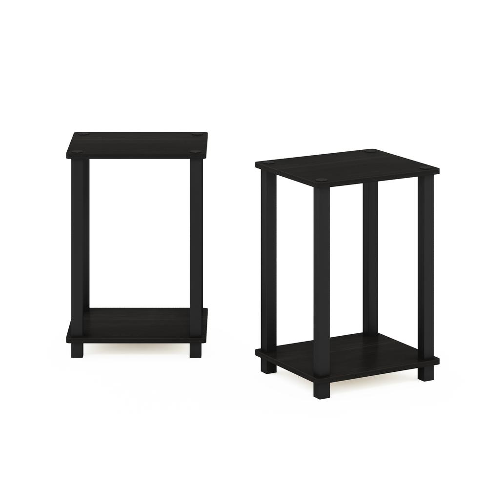 Simplistic End Table, Small, Set of 2, Espresso/Black. Picture 3