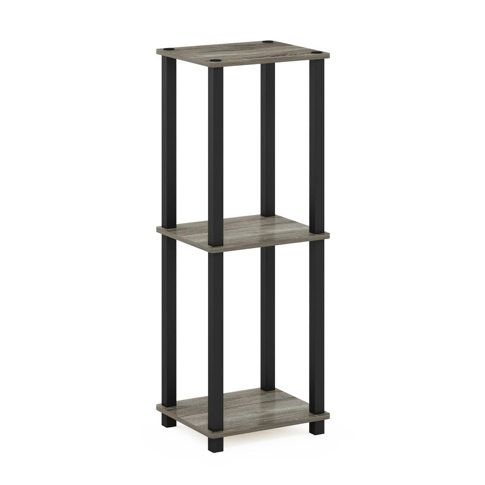 Furinno Simplistic End Table, Small, Set of 2, French Oak/Black. Picture 3