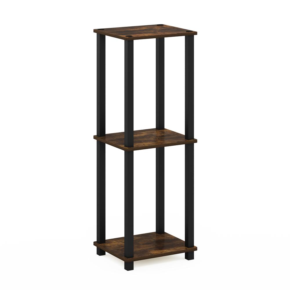 Simplistic End Table, Small, Set of 2, Amber Pine/Black. Picture 4