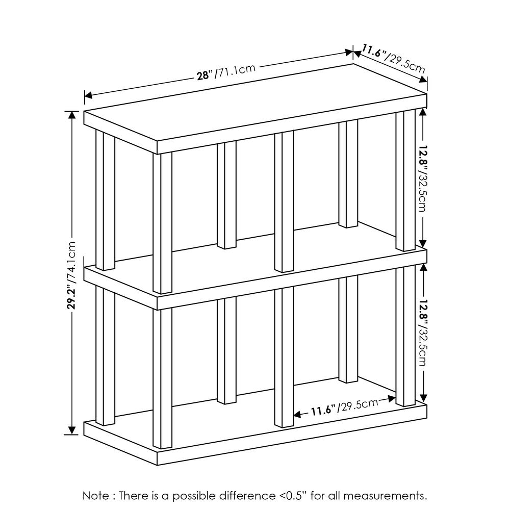Furinno Turn-N-Tube No Tools 4-Cube Decorative Display Shelf, Americano/Black. Picture 2