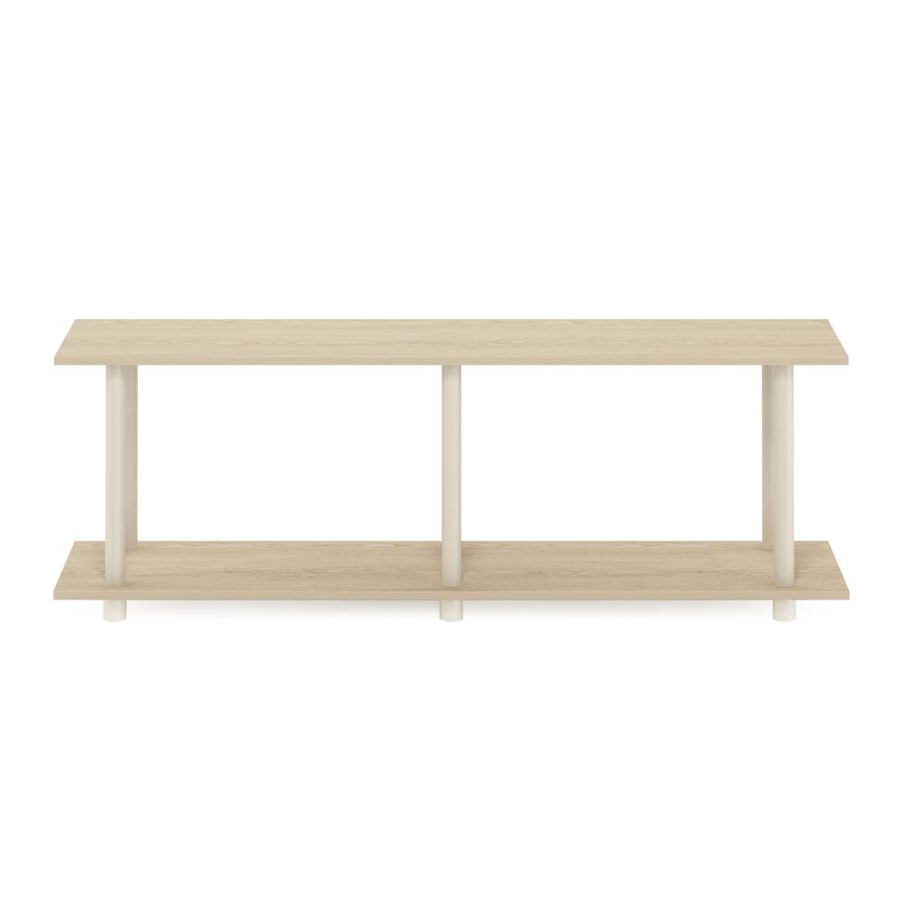 Furinno Turn-N-Tube No Tools Modern Rectangle Side Table, Bauhaus Oak/Beige. Picture 3