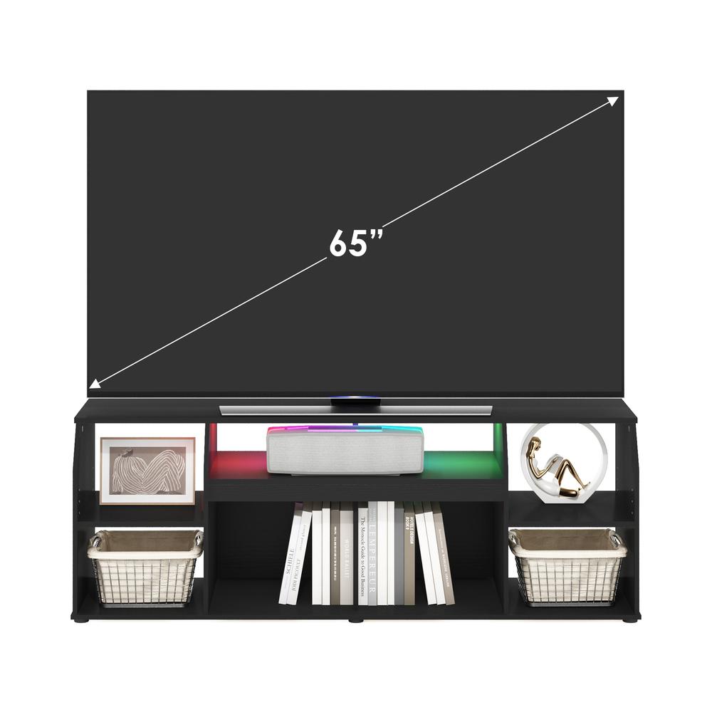 Furinno JAYA Large Media Console Table with LED For TV up to 65-Inch, Americano. Picture 7