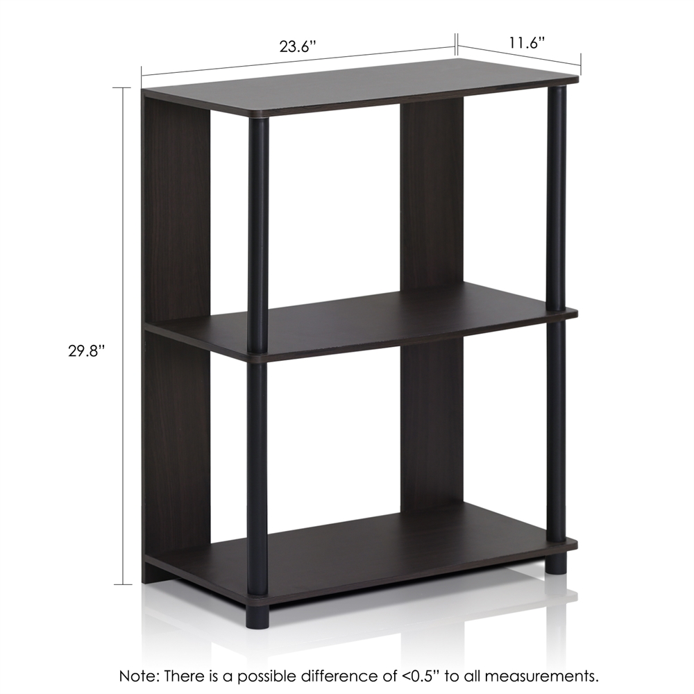 JAYA Simple Design Bookcase, Walnut,. Picture 2