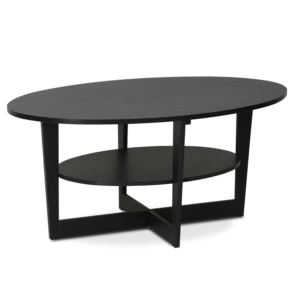 JAYA  Round Coffee Table, Walnut. Picture 1