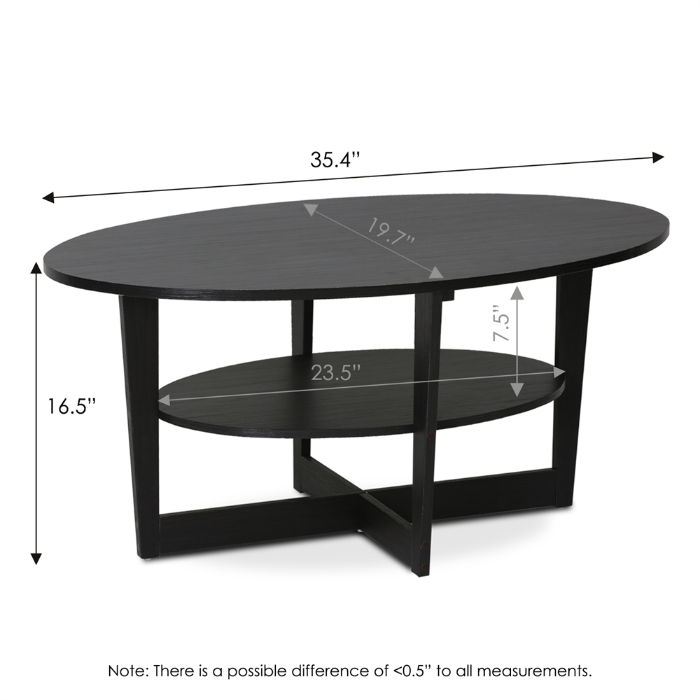 JAYA  Round Coffee Table, Walnut. Picture 6