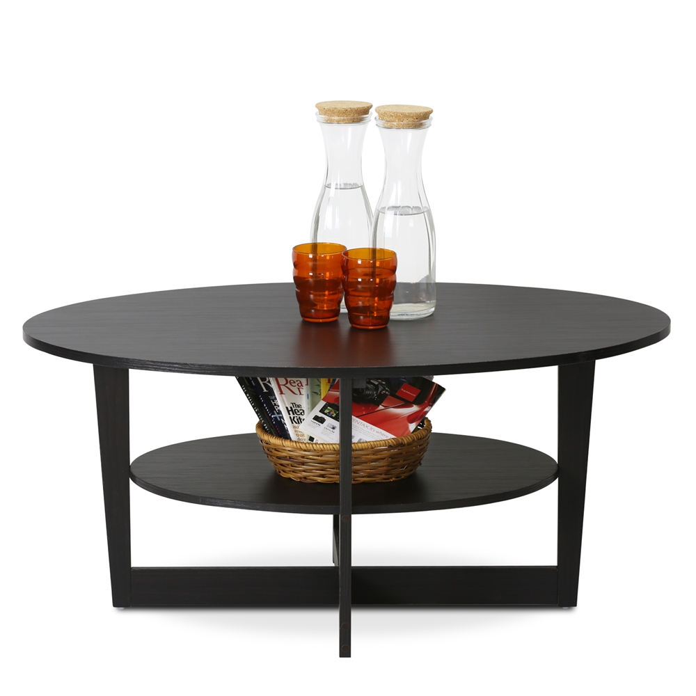 JAYA  Round Coffee Table, Walnut. Picture 5
