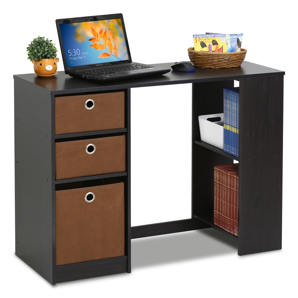 15110 JAYA Modern Computer Study Desk, Espresso. Picture 3