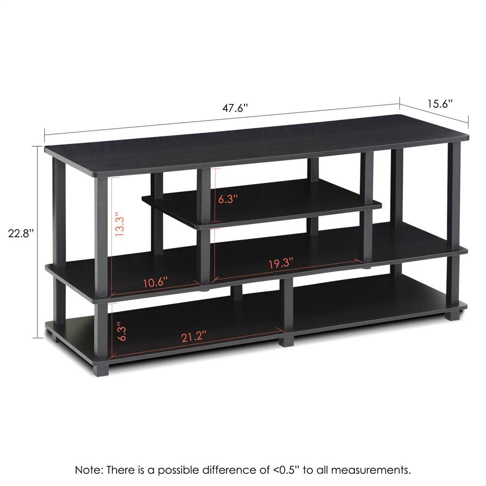 JAYA Large TV Stand for up to 50-Inch TV with Storage Bin,. Picture 2