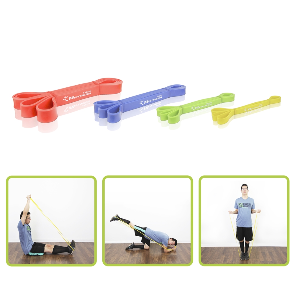 RFitness Professional 41-Inch Long LOOP Stretch Latex Exercise Band, MEDIUM (Green). Picture 5