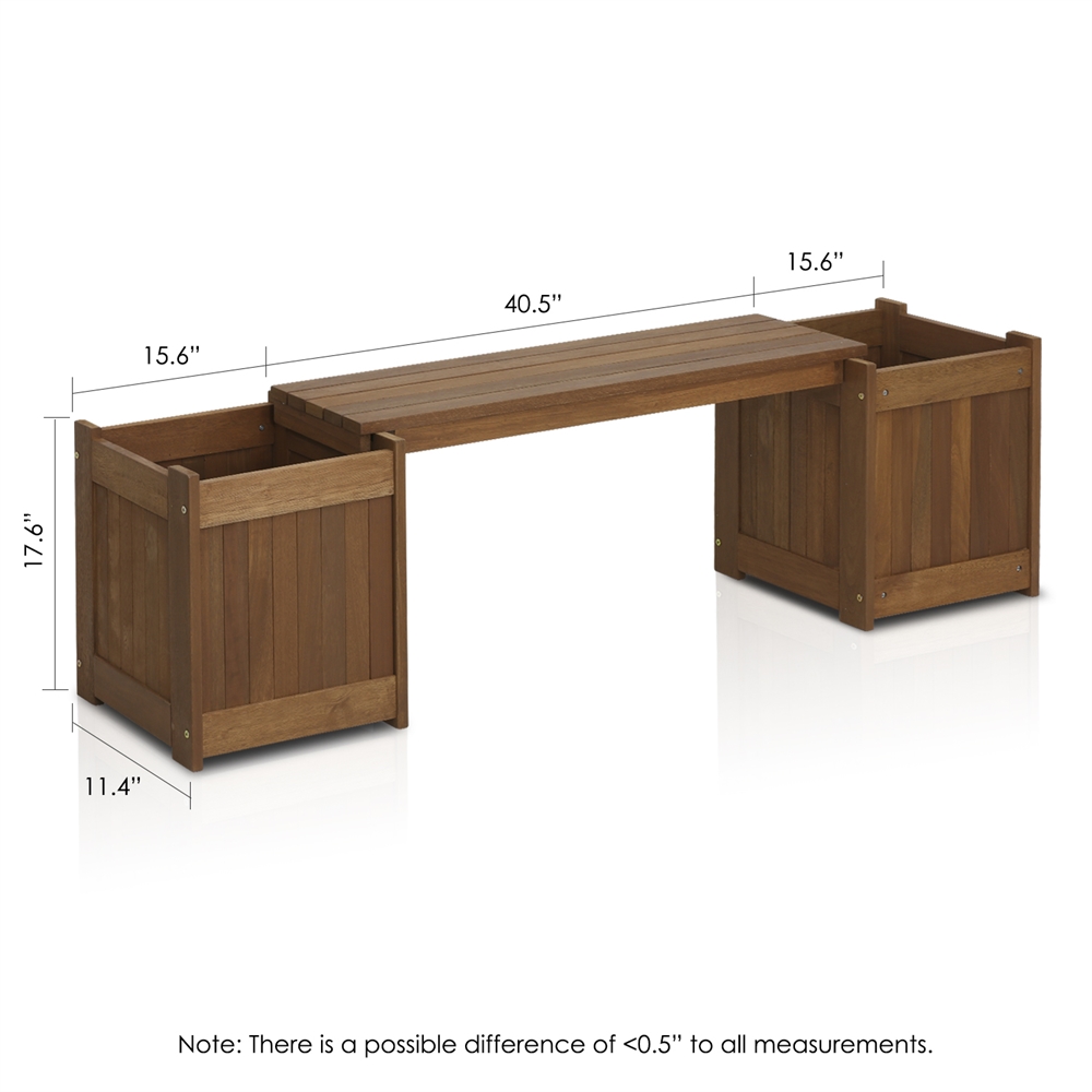 Tioman Hardwood Planter Box in Teak Oil. Picture 2
