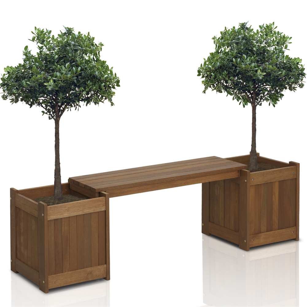 Tioman Hardwood Planter Box in Teak Oil. Picture 3