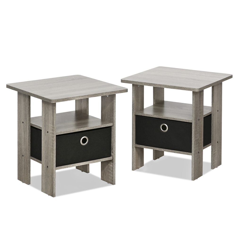 Petite End Table Bedroom Night Stand, Set of Two. Picture 1