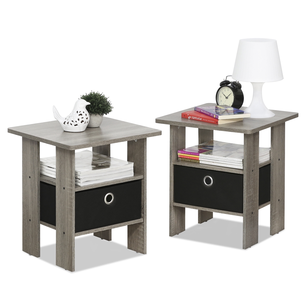 Petite End Table Bedroom Night Stand, Set of Two. Picture 3