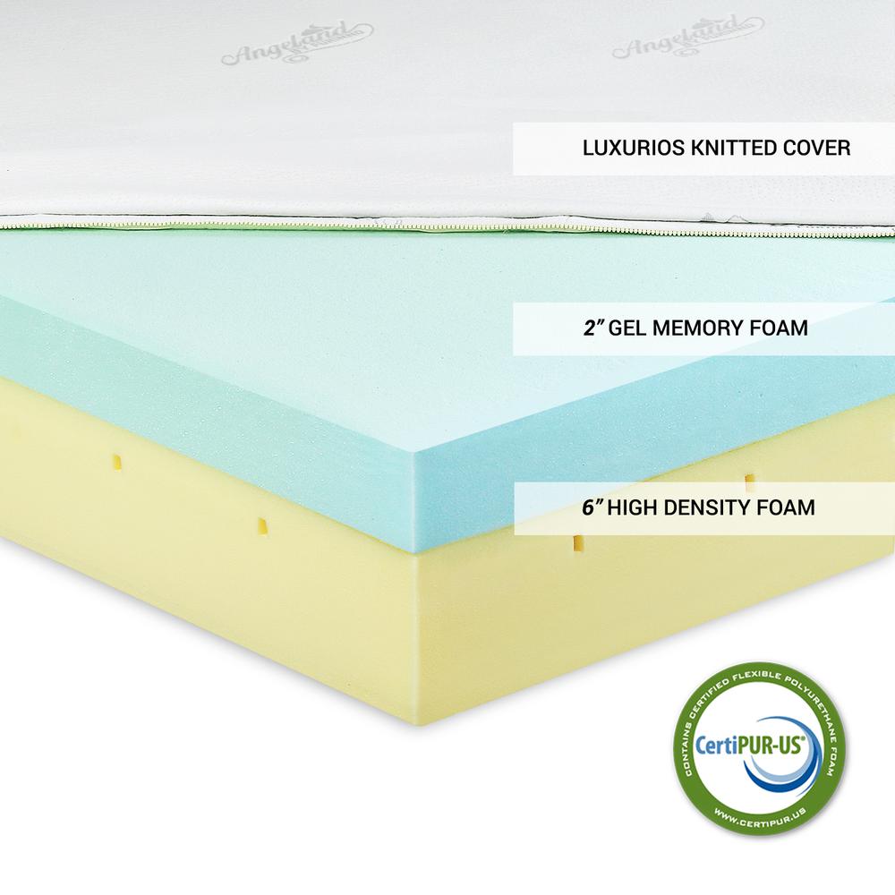 Furinno Angeland 8-Inch Luxury Gel Memory Foam Mattress, King. Picture 2