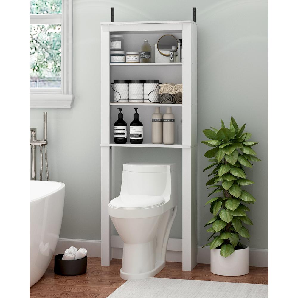 Furinno Indo Open Bath Cabinet, White. Picture 6