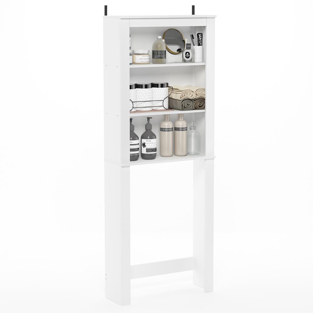 Furinno Indo Open Bath Cabinet, White. Picture 4