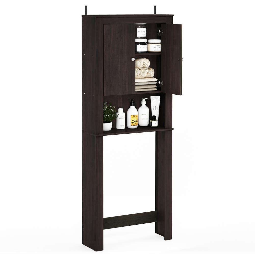 Furinno Indo Double Door Bath Cabinet, Espresso. Picture 4