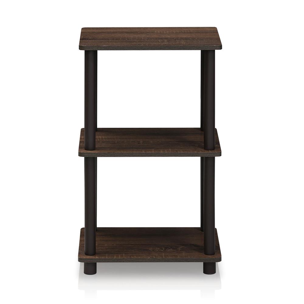 Furinno 16101WN/BR Turn-N-Tube 2 Space Shelf, Walnut/Brown. Picture 3
