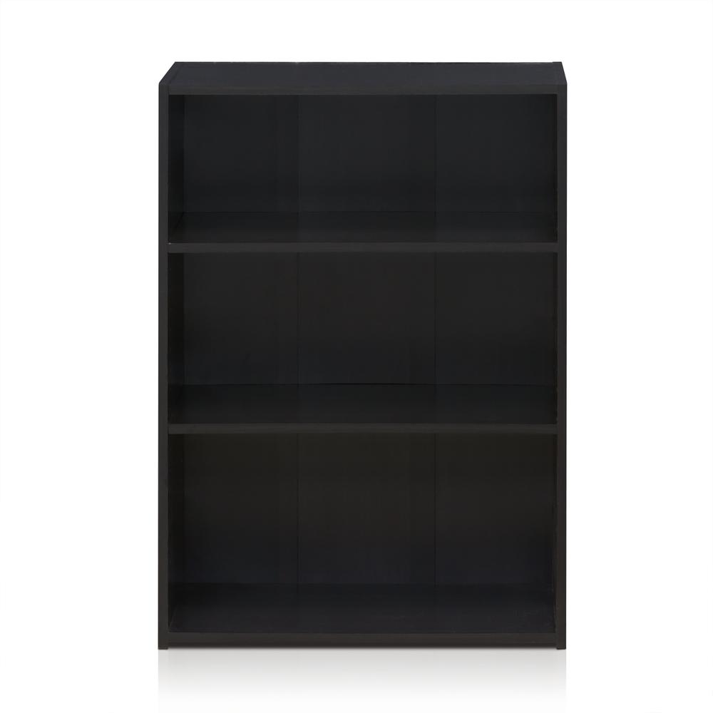 Furinno Wright 3-Shelf Bookcase, Cinnamon Cherry. Picture 3