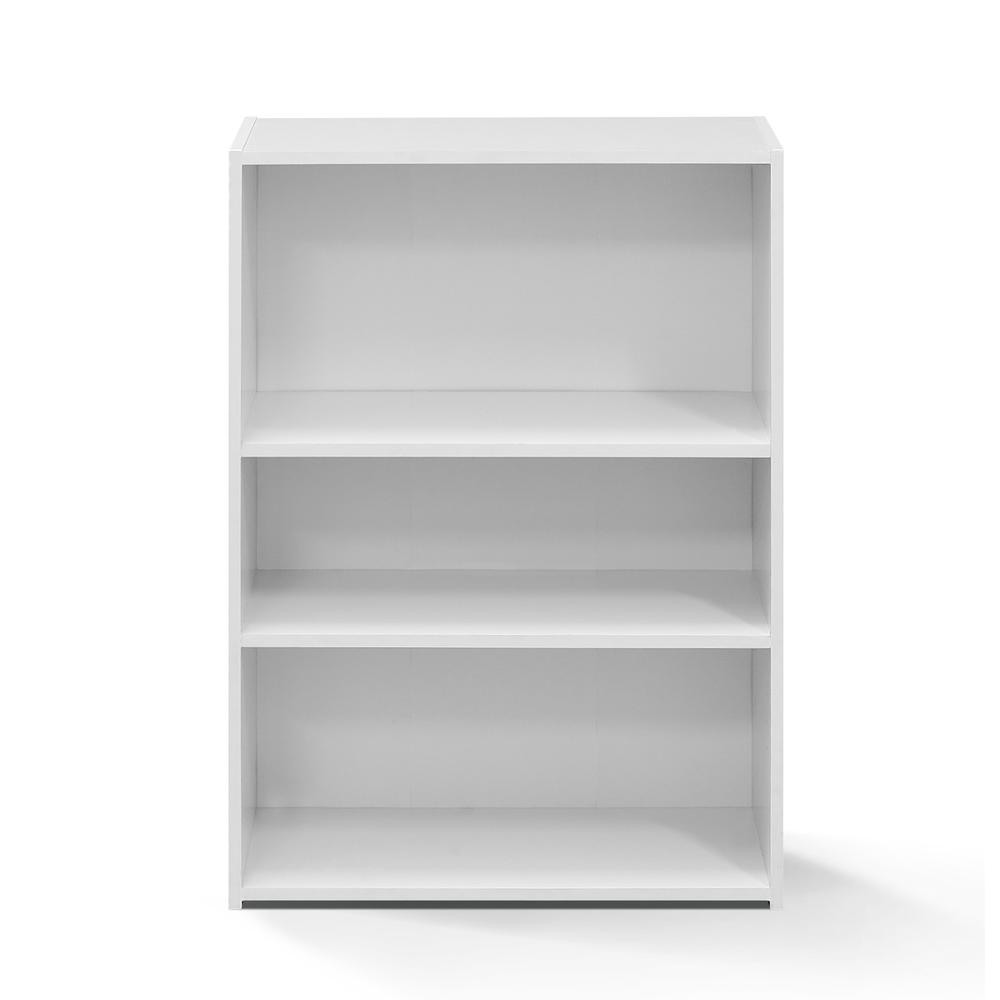 Furinno Wright 3-Shelf Bookcase, Soft White. Picture 3