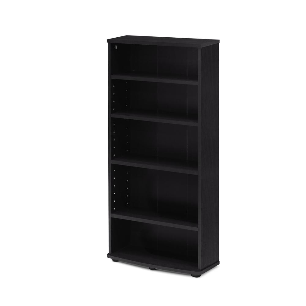 Furinno JAYA 4-Tier Multimedia Storage Tower, Espresso. Picture 2