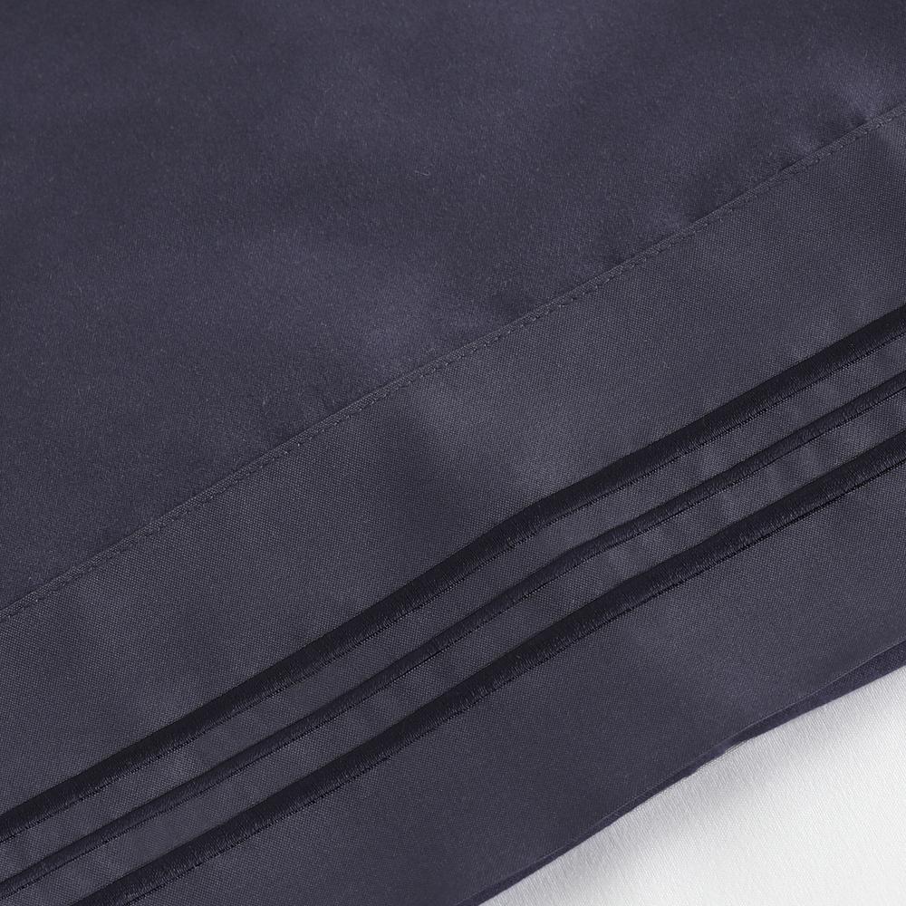 Furinno Angeland Vienne 4-Piece Microfiber Bed Sheet Set, King, Navy Blue. Picture 3
