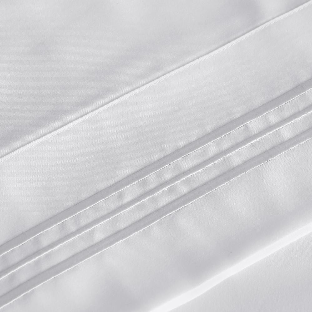 Furinno Angeland Vienne 4-Piece Microfiber Bed Sheet Set, California King, White. Picture 3