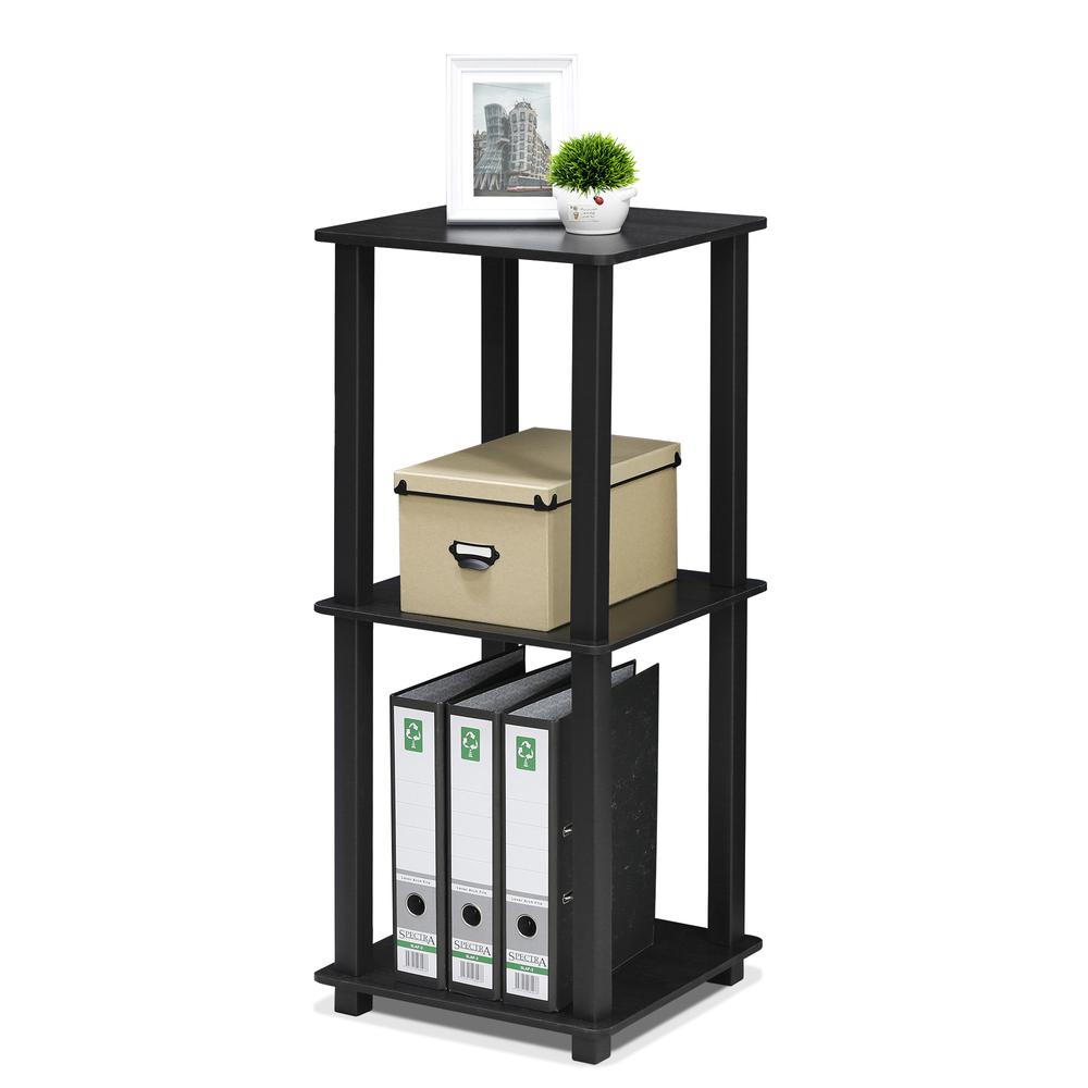 Simplistic End Table, Set of Two, Americano/Black. Picture 6