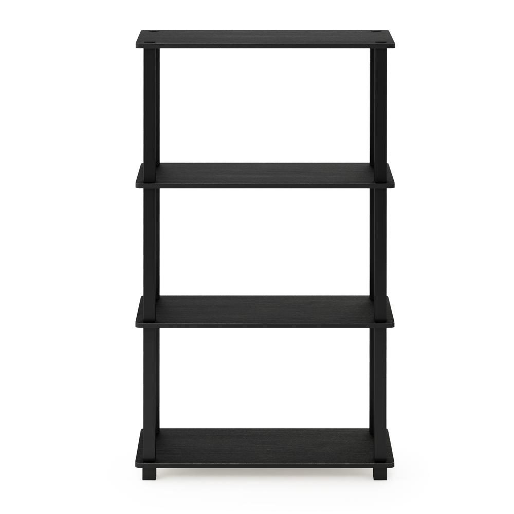 Turn-S-Tube 4-Tier Multipurpose Shelf Display Rack with Square Tube, Americano/Black. Picture 3
