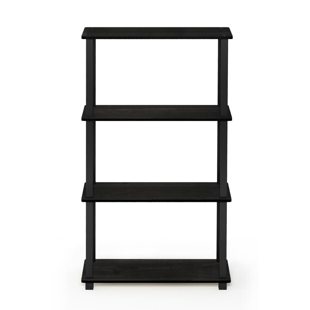 Furinno Turn-S-Tube 4-Tier Multipurpose Shelf Display Rack with Square Tube, Espresso/Black, 18028EX/BK. Picture 3