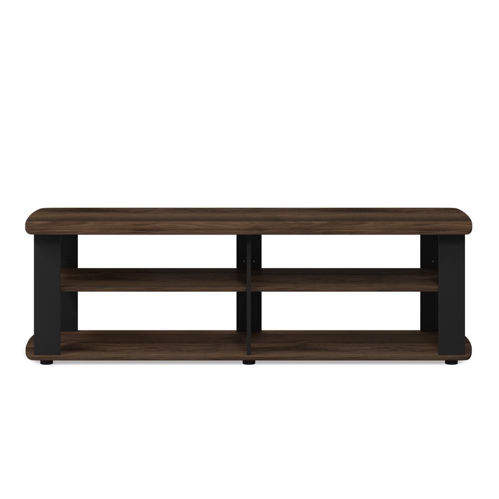 Furinno Nelly Entertainment Center TV Stand, Columbia Walnut/Black. Picture 3