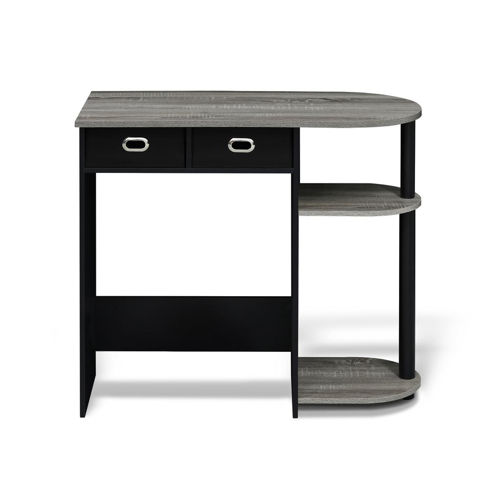 Furinno Go Green Home Laptop Notebook Computer Desk/Table, French Oak Grey/Black/Black, 11193GYW/BK/BK. Picture 3