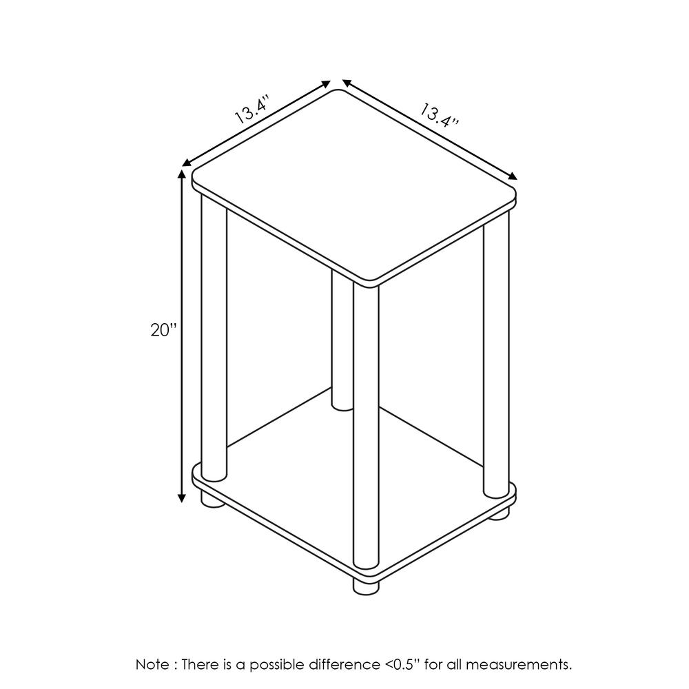 Furinno Turn-N-Tube Haydn End Table, Walnut/Brown. Picture 2