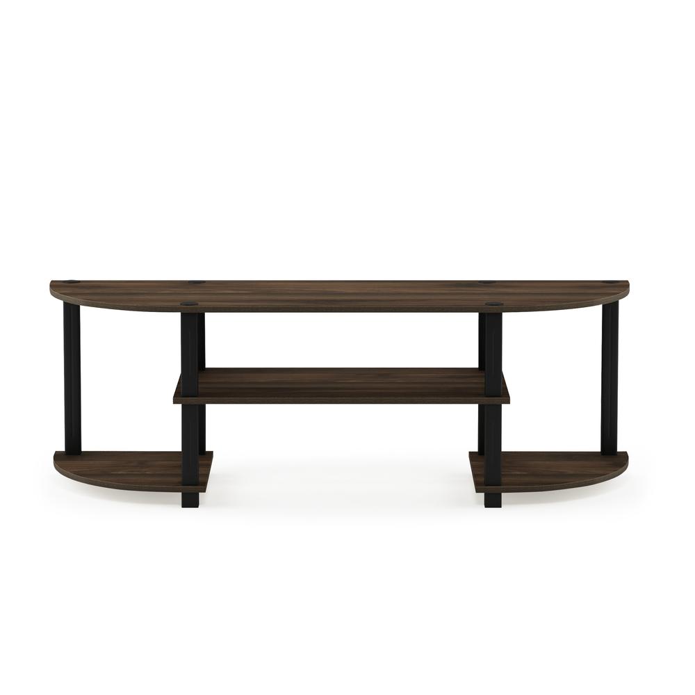 Furinno Turn-S-Tube Wide TV Entertainment Center, Columbia Walnut/Black. Picture 3