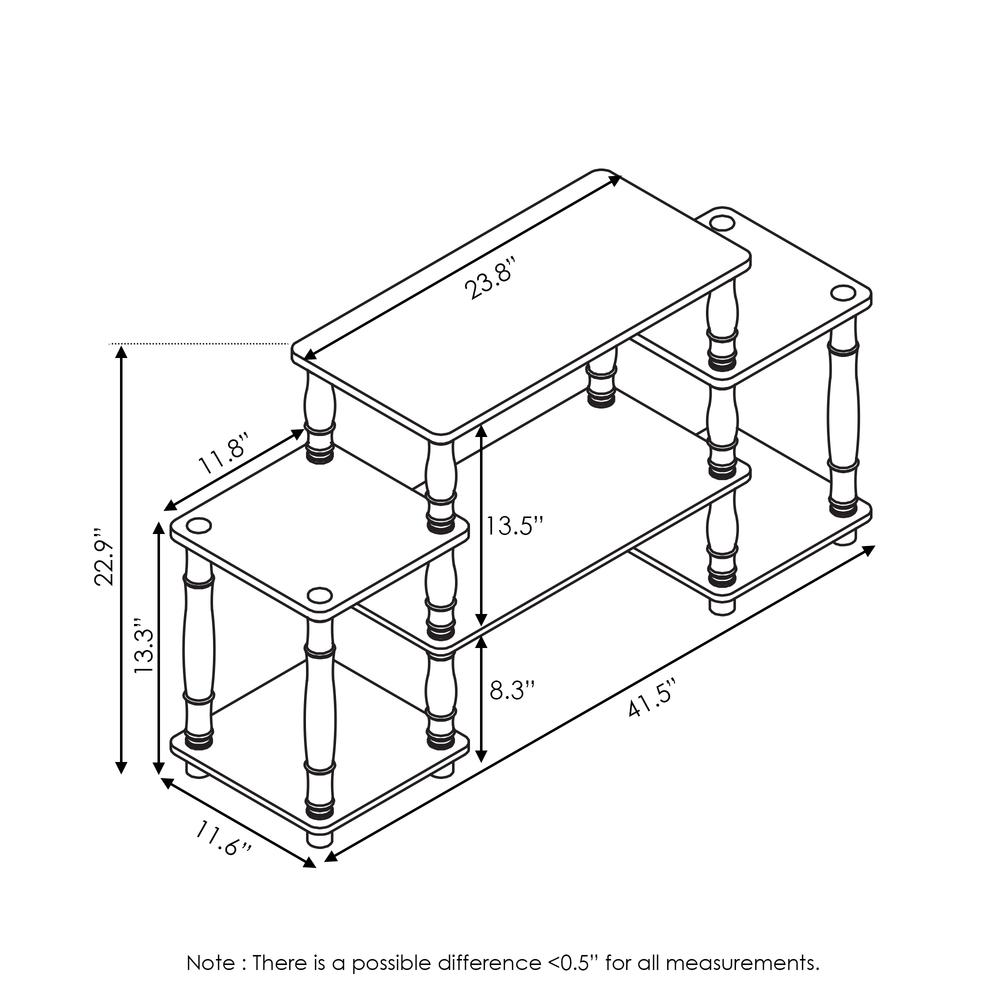 Furinno Turn-N-Tube No Tools Entertainment Center with Bamboo Tubes, Espresso/Black. Picture 2