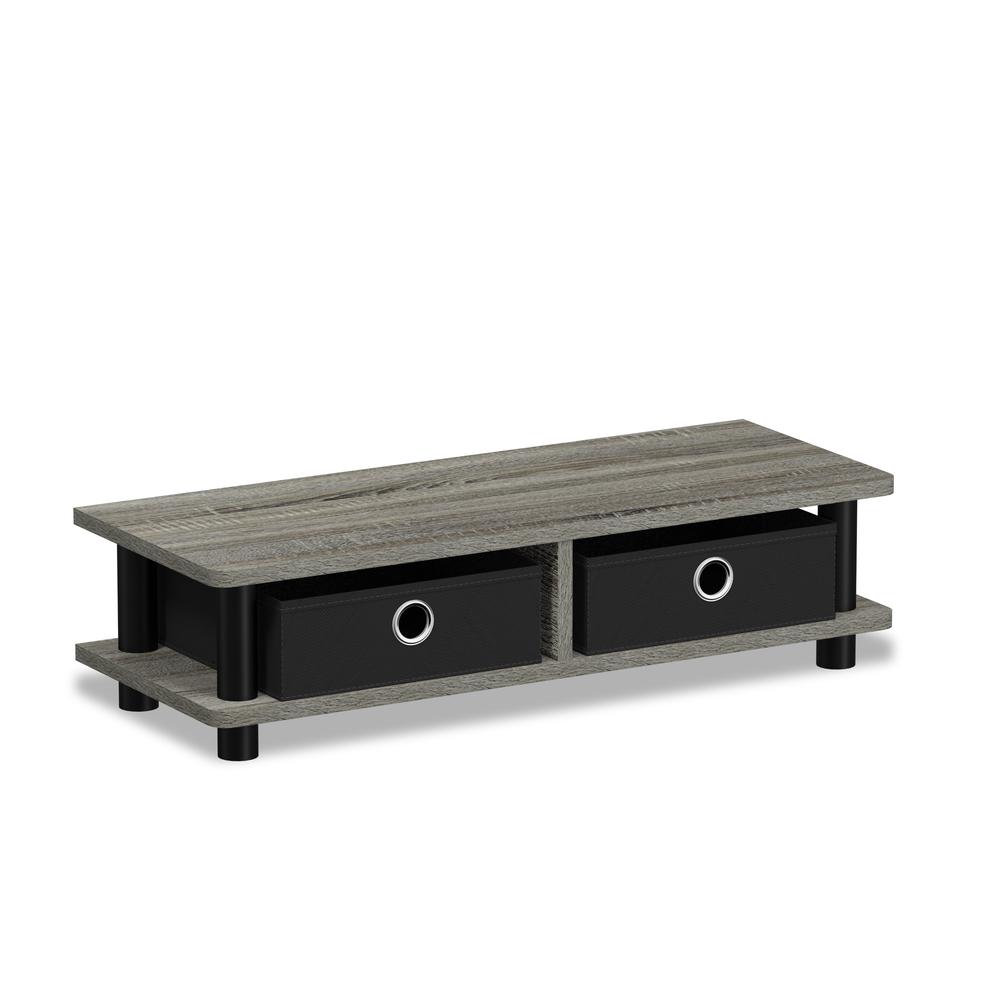 Turn-N-Tube Monitor Stand, French Oak Grey/Black. Picture 1