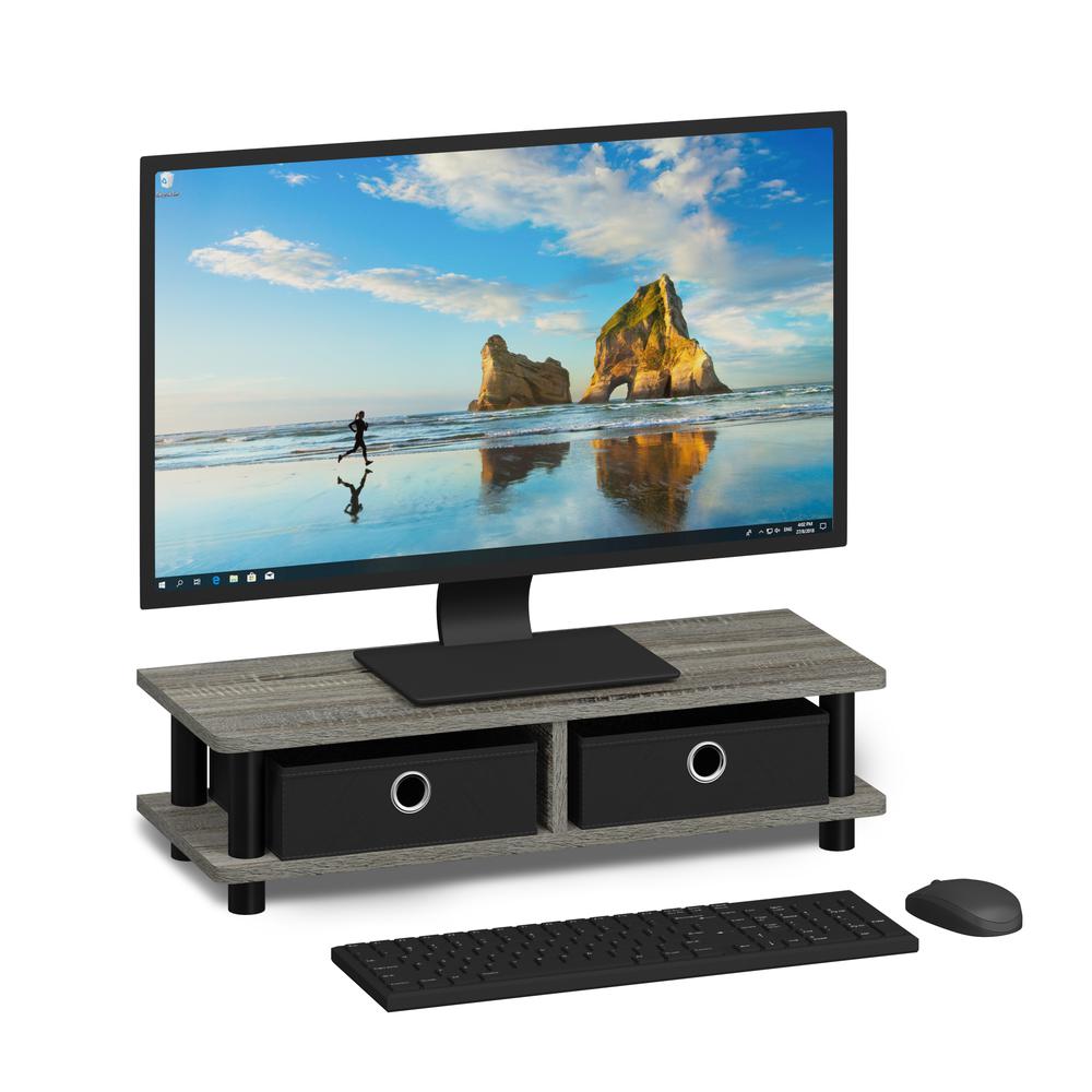 Turn-N-Tube Monitor Stand, French Oak Grey/Black. Picture 4